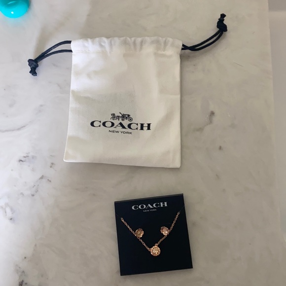 Coach earrings and necklace set